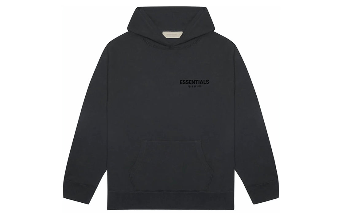 Fear of God Essentials Pullover Chest Logo Hoodie Stretch Limo Black