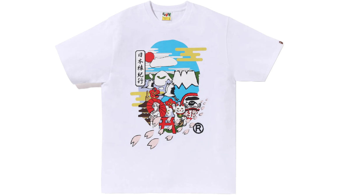 Bape Japan Culture Ape Head Tee White