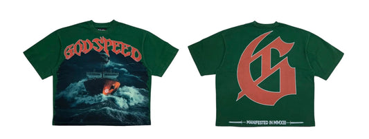 Godspeed Sea Sick Tee Green