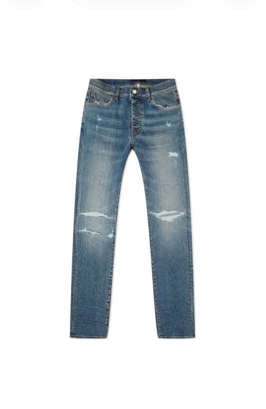 Amiri Fractured Skinny Jeans Crafted Indigo