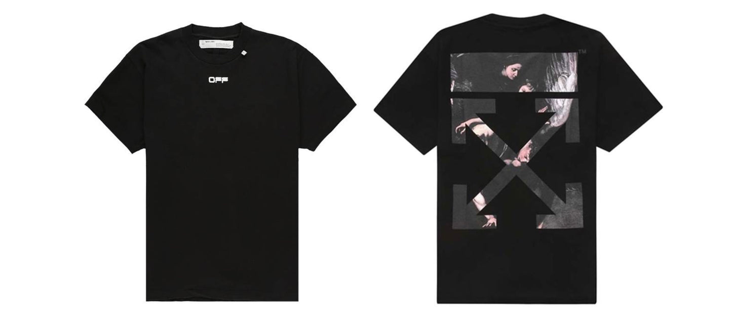 Off-White Caravaggio Arrow Slim Fit T-Shirt Black