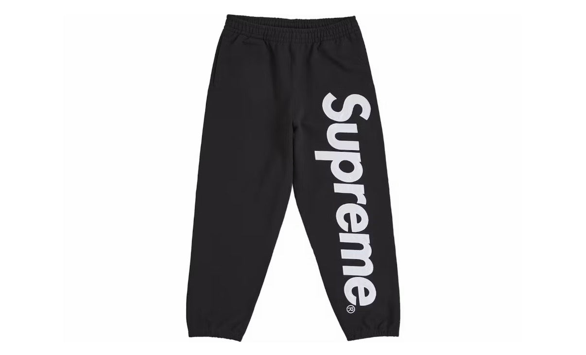 Supreme Satin Appliqué Sweatpants Black (FW25)