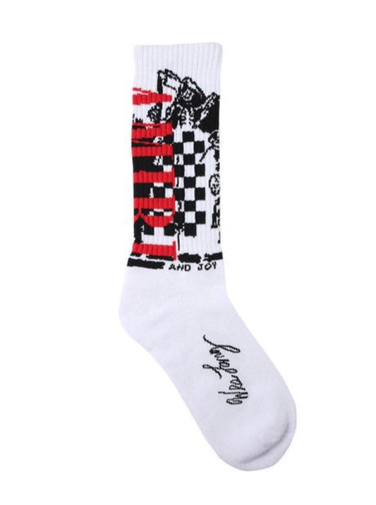 Amiri Wes Lang Core Sketch Socks White
