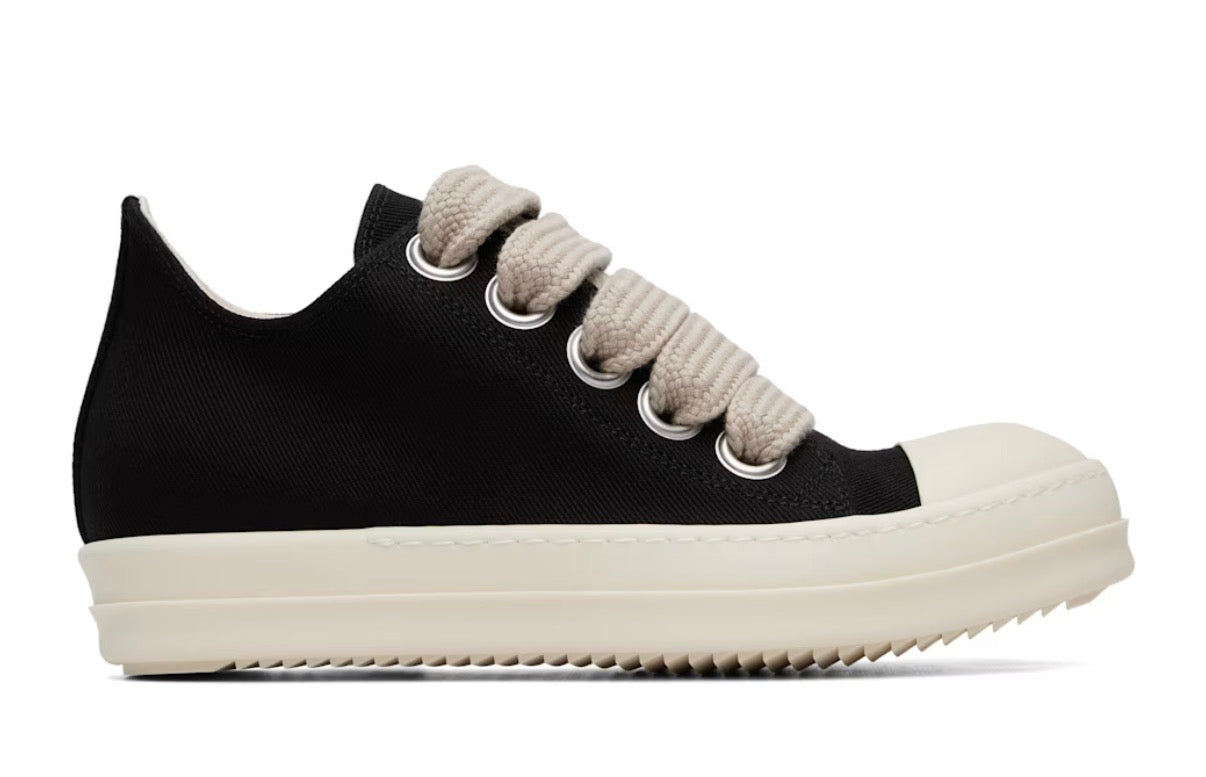 Rick Owen’s DRKSHDW Black Tower Jumbolace Low Top Sneakers