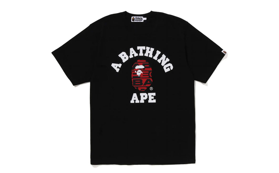 Bape Lux Sport Pattern College Tee Black