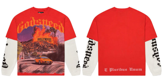 Godspeed Los Scandalous Layered T-Shirt Red