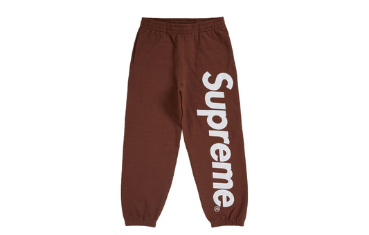 Supreme Satin Appliqué Sweatpants Brown