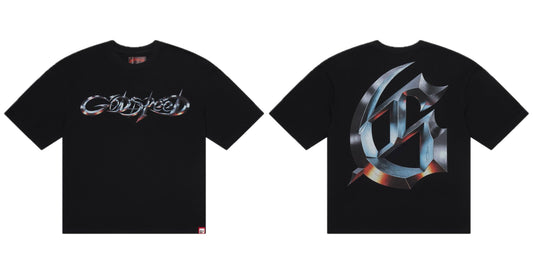 Godspeed New Age Logo T-Shirt Black Wash / Red