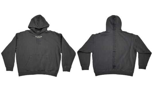 Elan En Soie 1:1 Leather Spine Hoodie Dark Grey / Black