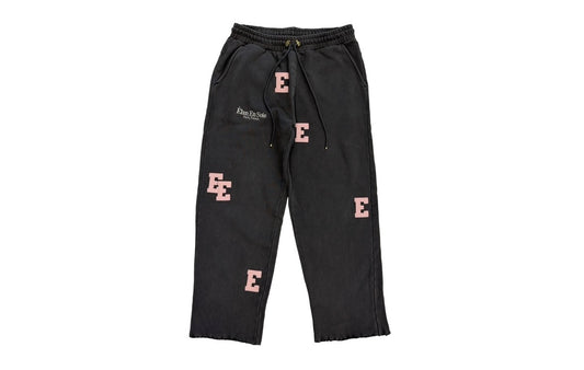 Elan En Soie 1:1 Leather Patch Sweatpants Grey