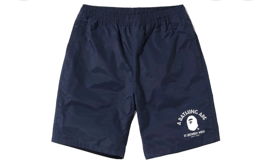 Bape Nylon Beach Shorts Navy