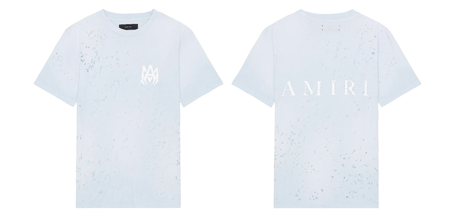 Amiri MA Washed Shotgun Tee Gray / Dawn