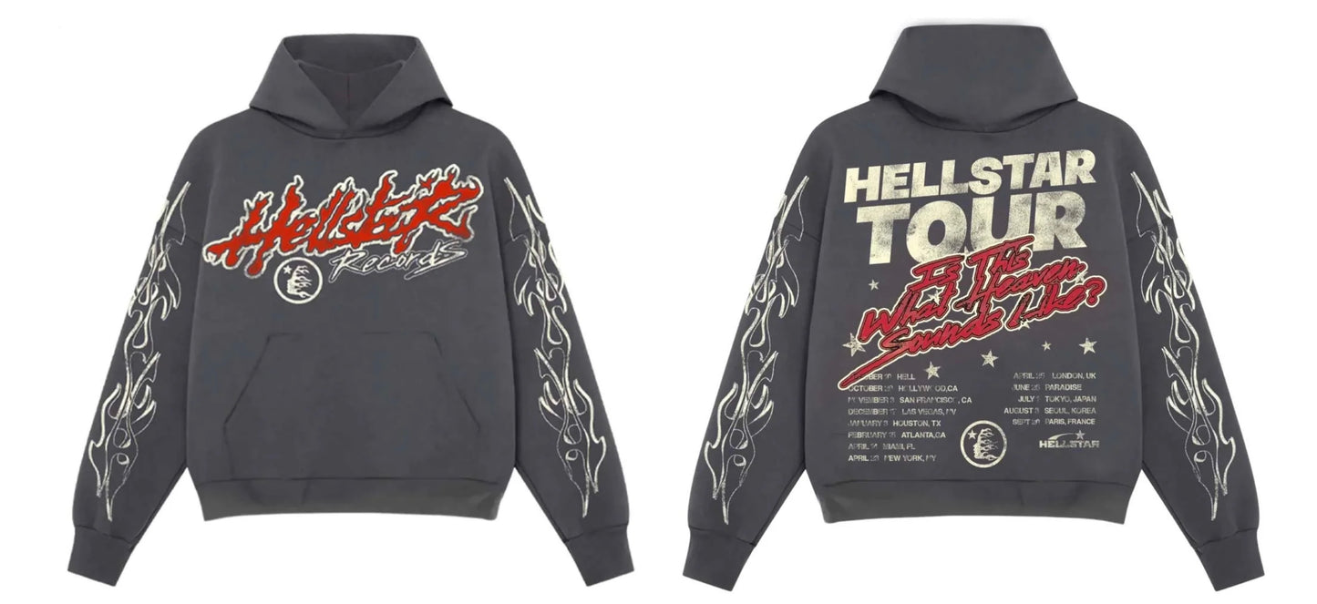 Hellstar Studios Tour Hoodie Faded Black