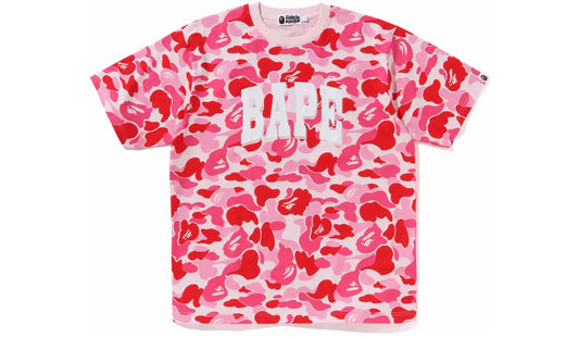 Bape ABC Camo Relaxed Fit Logo Tee Pink