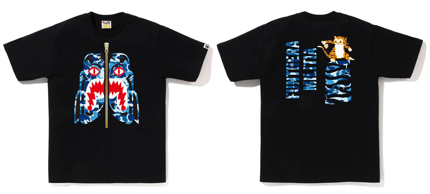 Bape ABC Camo Tiger Tee Black/Blue