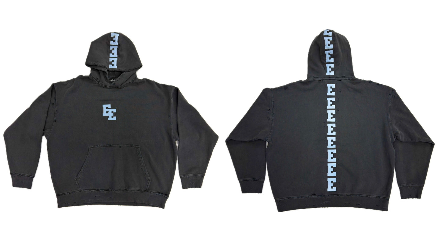 Elan En Soie Elan En Soie 1:1 Leather Spine Hoodie Grey / Blue