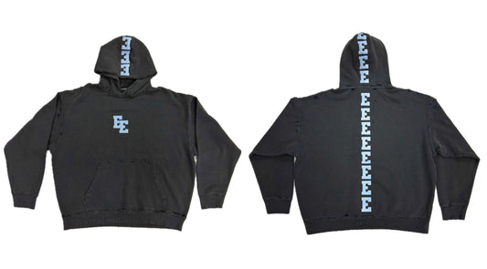 Elan En Soie Elan En Soie 1:1 Leather Spine Hoodie Grey / Blue
