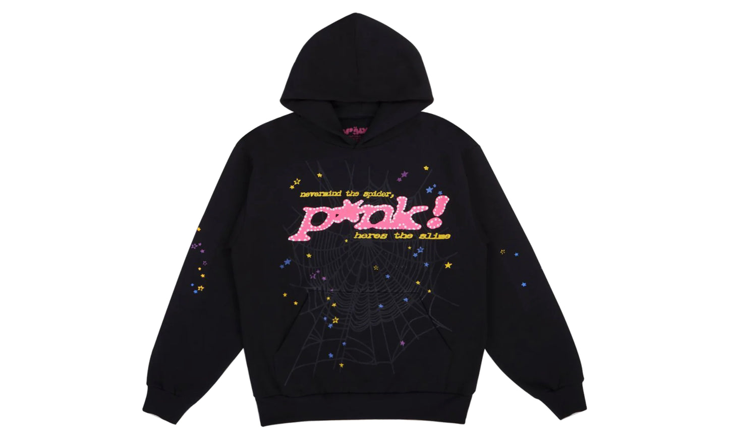 Sp5der P*NK Hoodie Black