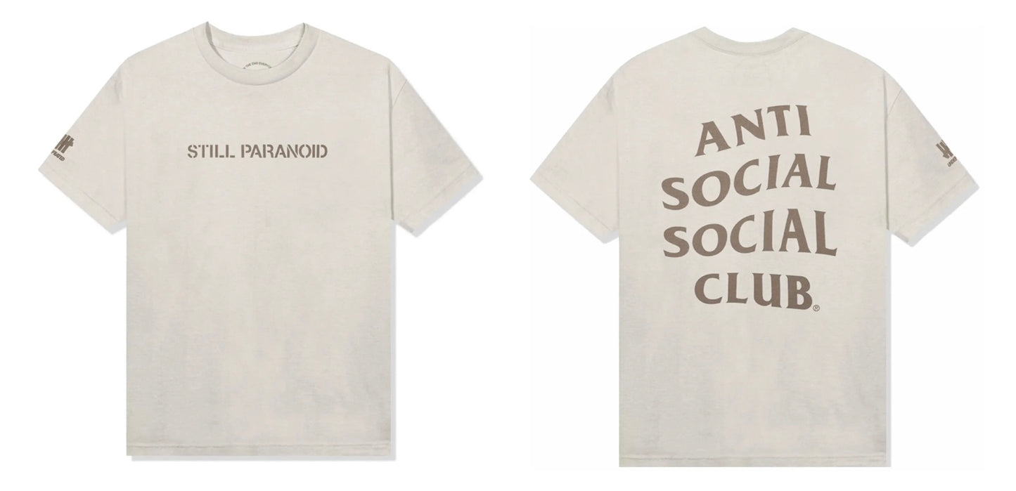 Anti Social Social Club x Undefeated Still Paranoid Tee Light Sand