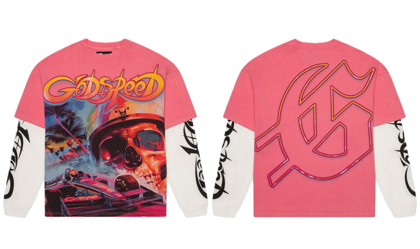 Godspeed F1 Dreams Layered T-Shirt Pink