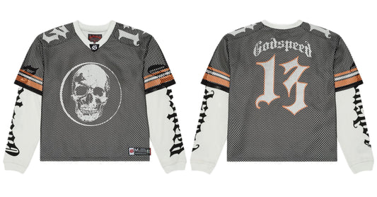 Godspeed TD Layered Jersey Tee Black White Orange