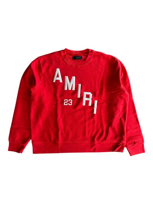 Amiri Hockey Crew Goji Berry Red White