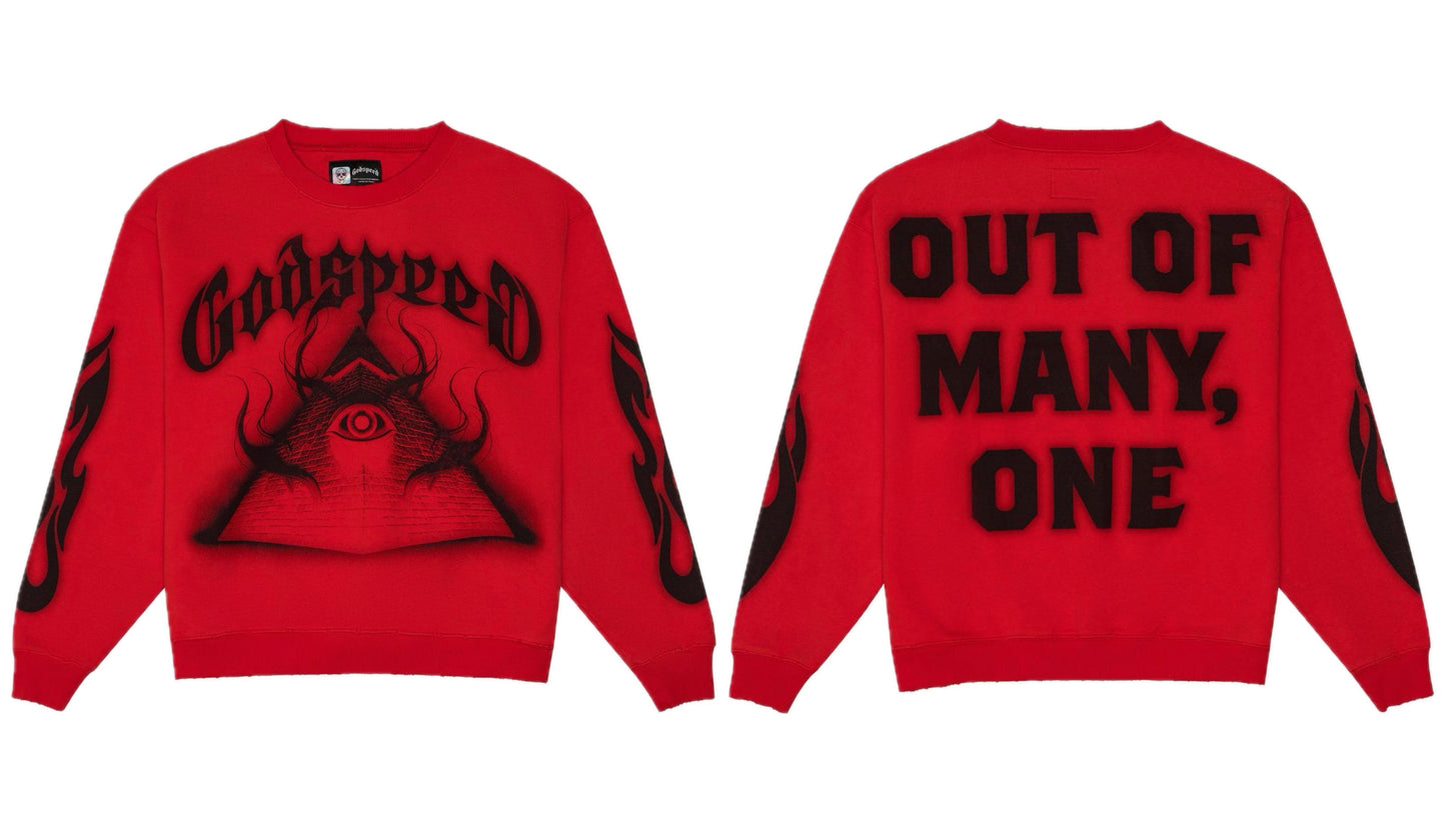 Godspeed Eye of Providence Sweatshirt Red