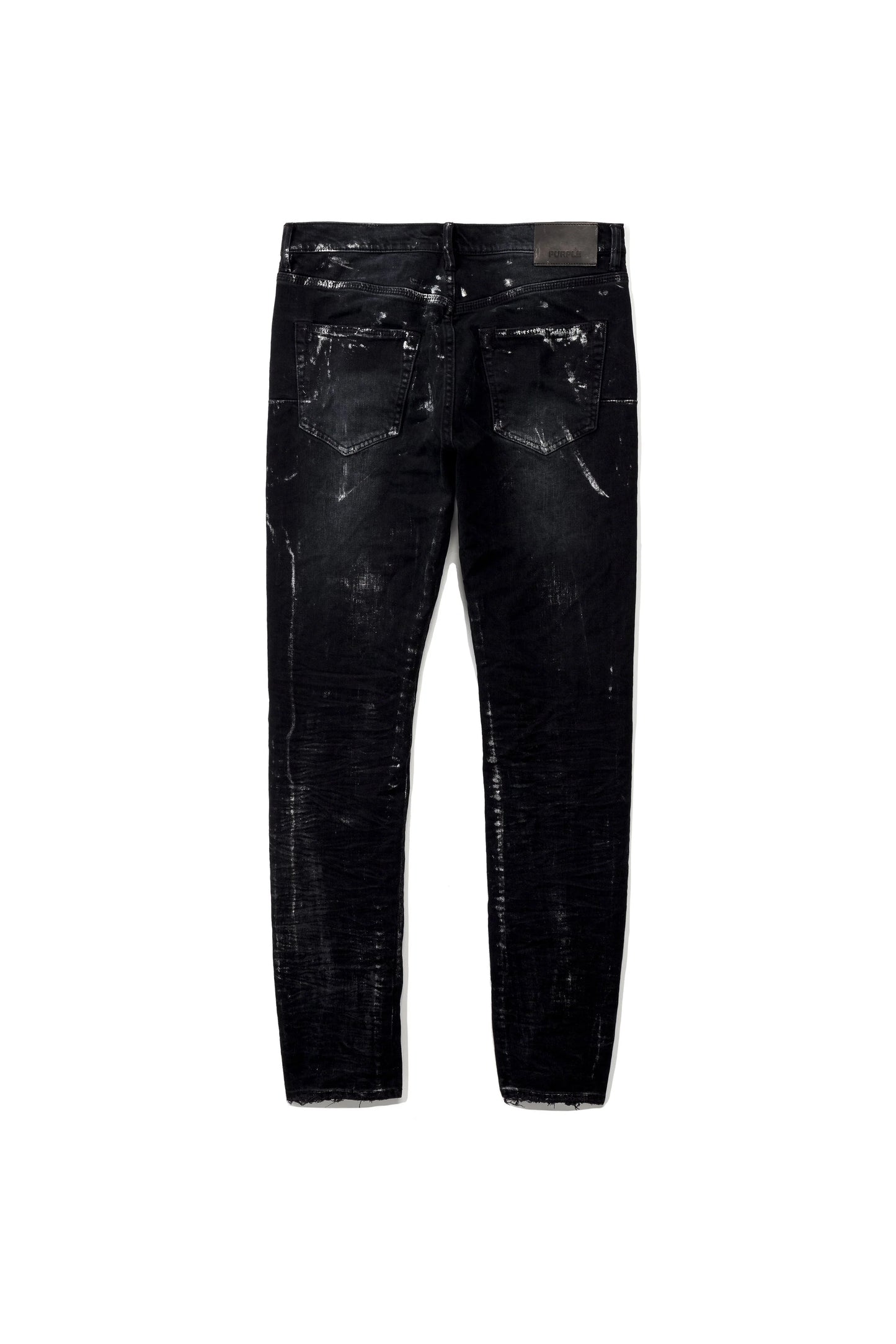 Purple Brand P001 Black Wash Metallic Silver Jeans