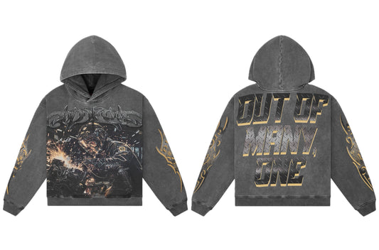 Godspeed Steel Sharpens Steel Hoodie Grey Wash