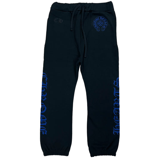 Chrome Hearts Horseshoe Logo Sweatpants Black/Blue