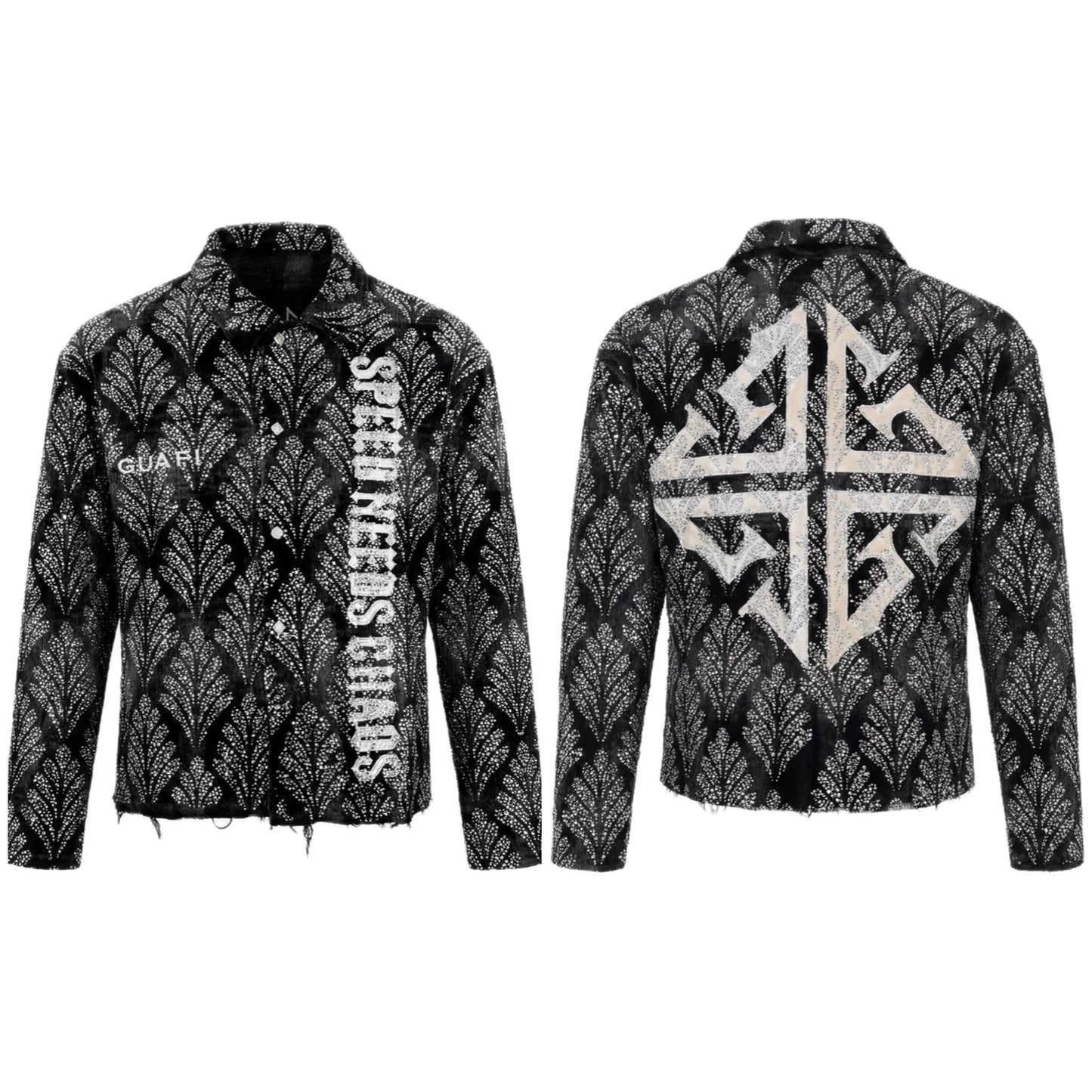 Guapi Obsidian Black Embellished Shirt