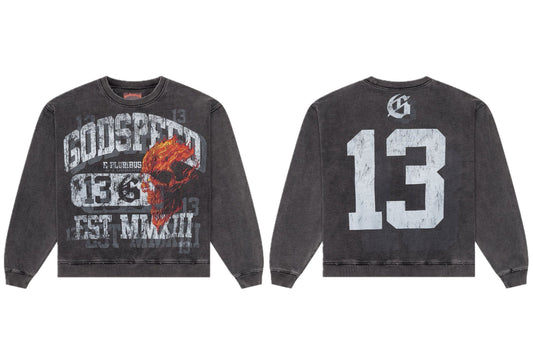 Godspeed Seeing Double Sweatshirt Grey Wash