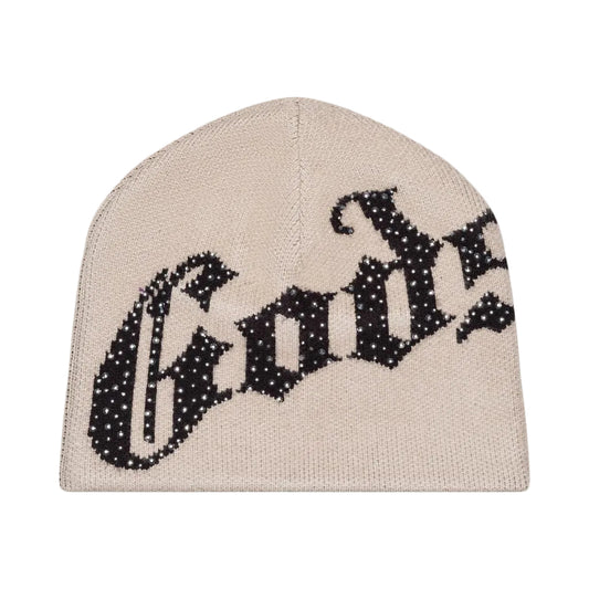 Godspeed OG Logo Studded Beanie Tan / Black BOOM