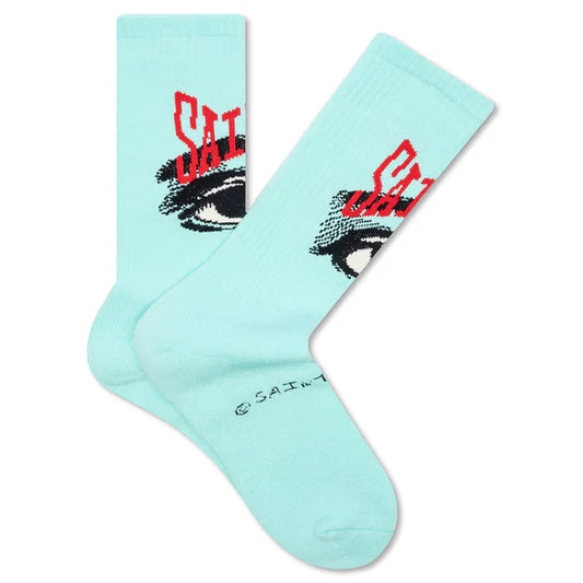 Saint Michael Eye Socks Blue