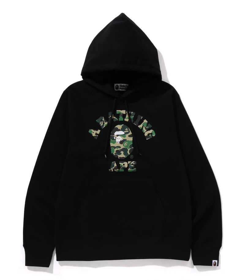 Bape ABC Camo College Pullover Hoodie Black/Green