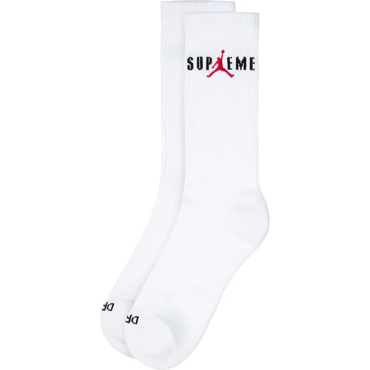 Supreme x Jordan Crew Socks White Single Pairs