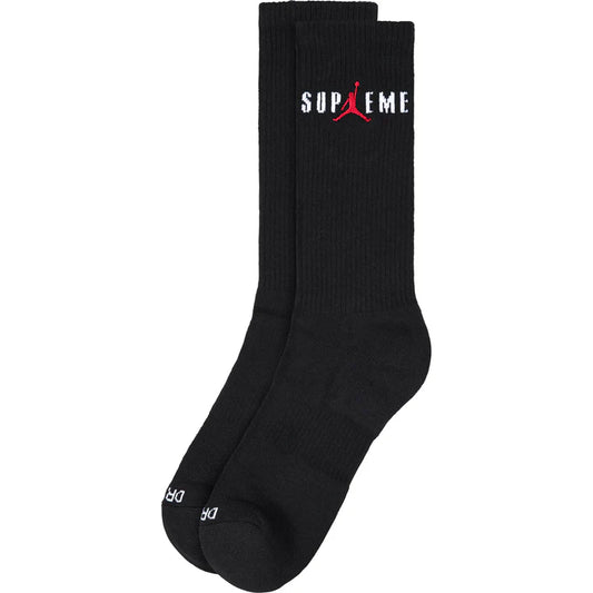 Supreme x Jordan Crew Socks Black Single Pairs