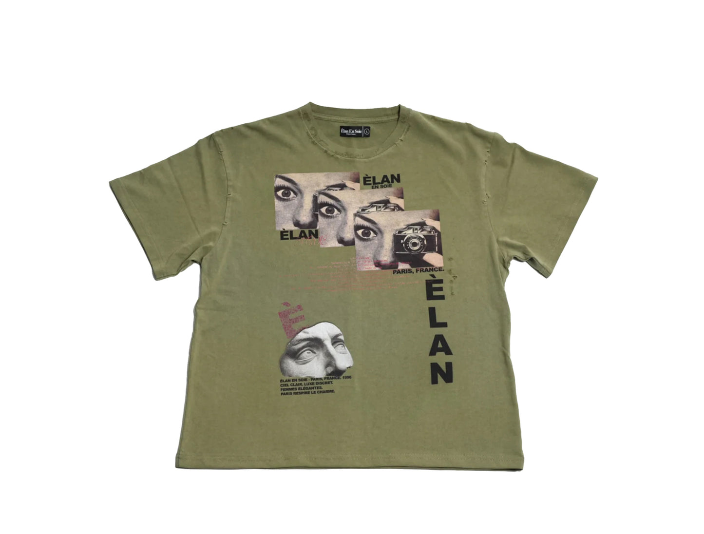 Elan En Soie The Muse Tee Olive