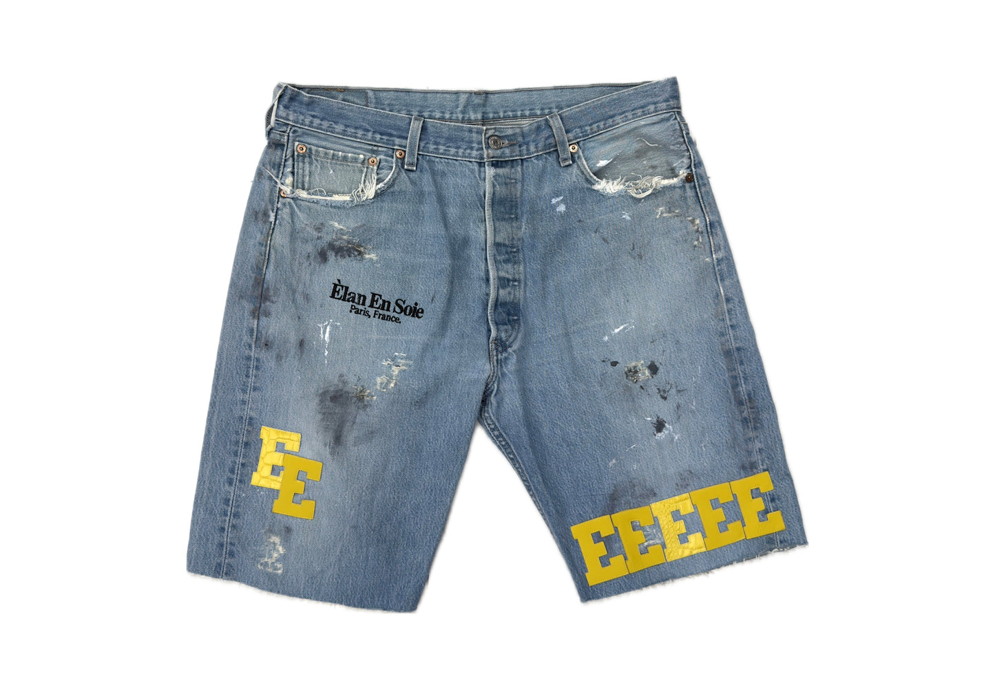 Elan En Soie 1:1 Jean Shorts Blue