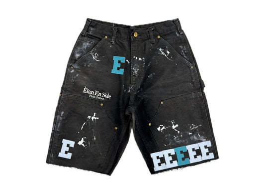 Elan En Soie 1:1 Jean Shorts Grey Wash