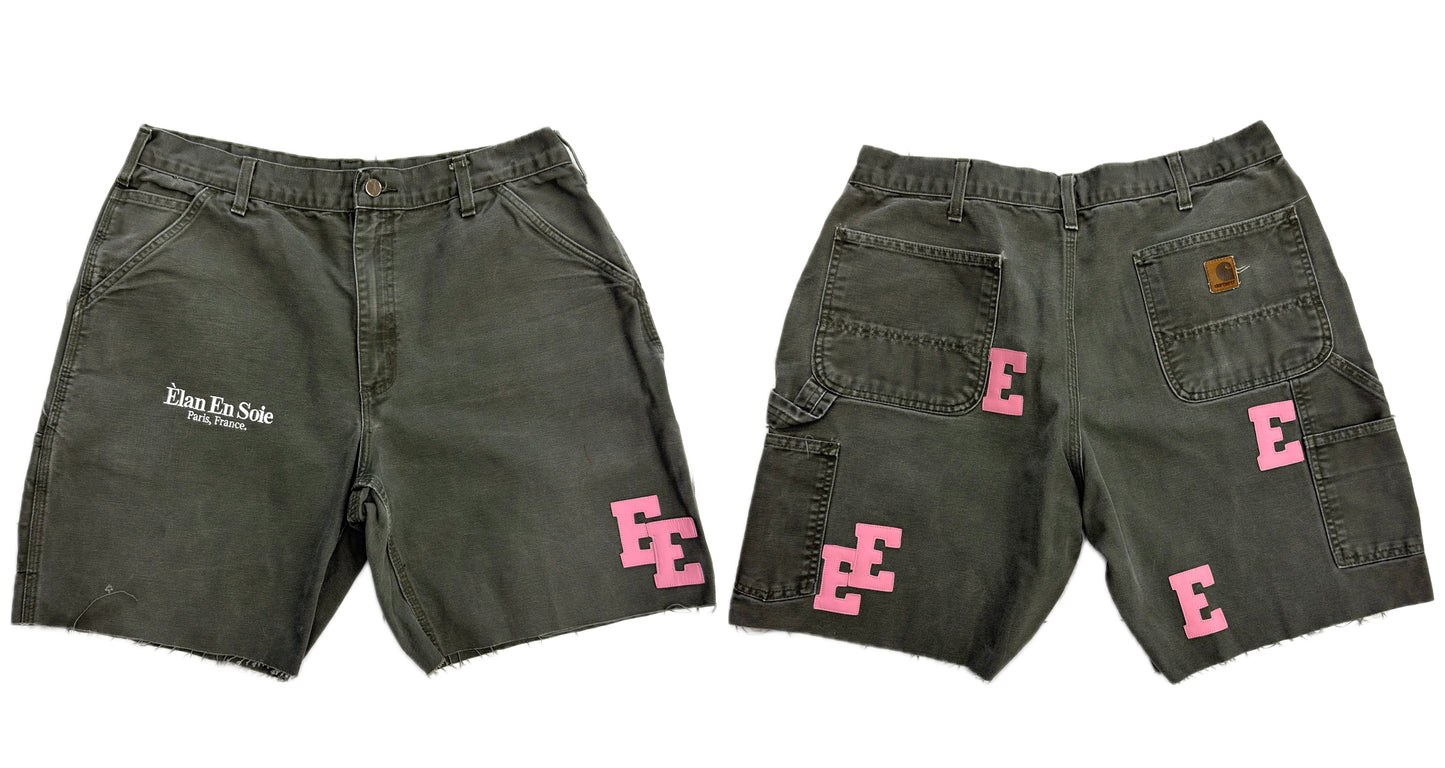 Elan En Soie 1:1 Jean Shorts Washed Olive