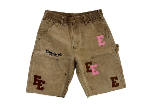 Elan En Soie 1:1 Jean Shorts Washed Khaki