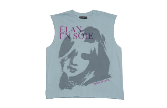 Elan En Soie Depressed Shorty Tee Baby Blue