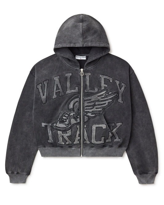 Vale Forever Black Cat Zip Up Hoodie