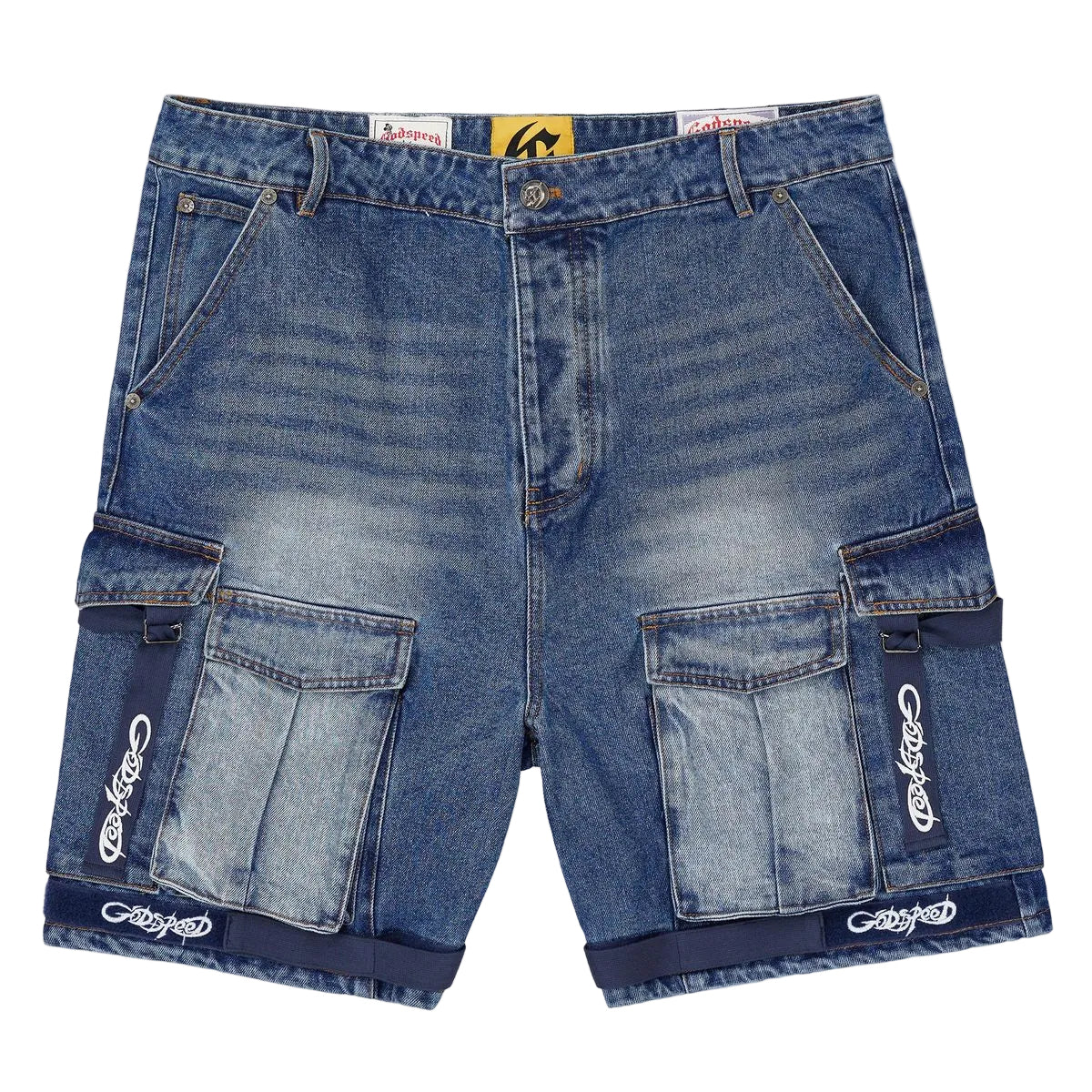 Godspeed Utility Denim Shorts Blue