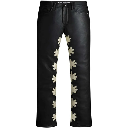 Lost Shdws Leather Pants Black / Bone