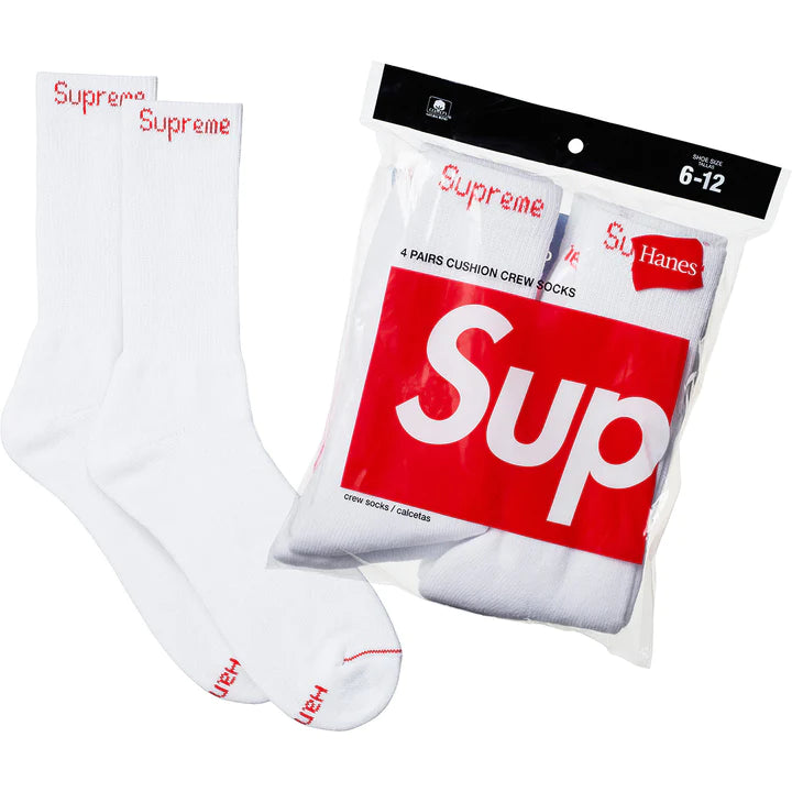 Supreme Hanes Socks White 1 Pair