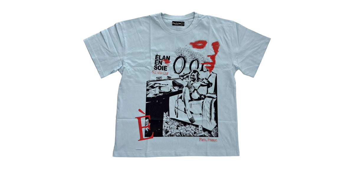Elan En Soie Mile High Club Tee Light Blue