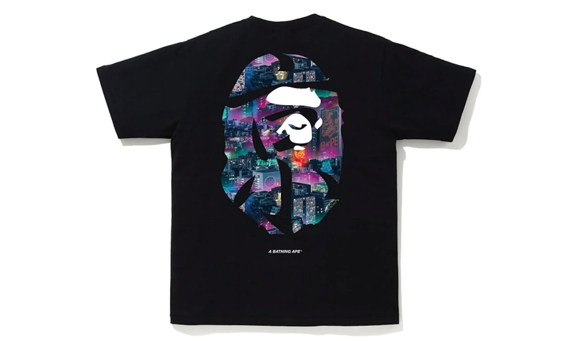 BAPE Neon Tokyo Kanji Tee Black