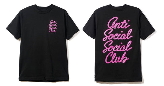 Anti Social Social Club Cursive Tee Pink